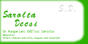 sarolta decsi business card